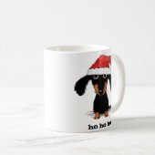 Funny Santa Clause Dachshund Kerstfeestdag Dog Koffiemok (Voorkant rechts)