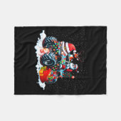 Funny Santa Clause Riding Monster Red Truck Xmas T Fleece Deken (Voorkant (Horizontaal))