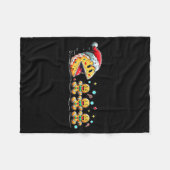 Funny Santa Cookies Chasing Gingerbread Christmas  Fleece Deken (Voorkant (Horizontaal))