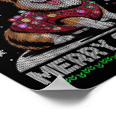 Funny Santa Corgi Dog Merry Corgmas Ugly Sweater C Poster (Hoek)