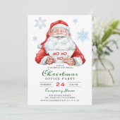 Funny Santa Corporate Holiday Kerstparty Kaart (Staand voorkant)