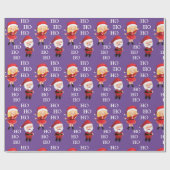Funny Santa Couples Xmas Kerstmis HO HO HO Cadeaupapier (Vlak)