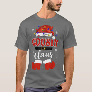 Funny Santa Cousin Claus met kerstviering T-shirt