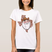 Funny Santa Cowboy Texas Kerstmis T-shirt (Voorkant)