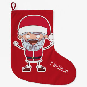 Funny Santa custom name kerstkous Grote Kerstsok