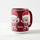 Funny Santa Custom name mokken (Voorkant rechts)