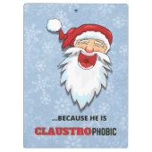 Funny Santa die Chimney Joke Kinder omlaag gaat Klembord (Achterkant)