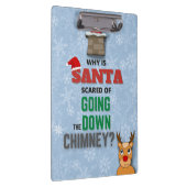 Funny Santa die Chimney Joke Kinder omlaag gaat Klembord (Rechts)