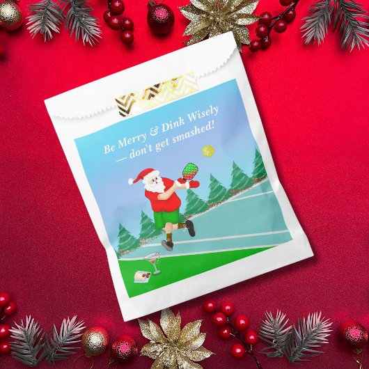 Funny Santa die Pickleball Merry Volley Xmas speel Bedankzakje