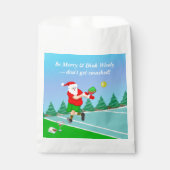 Funny Santa die Pickleball Merry Volley Xmas speel Bedankzakje (Voorkant)