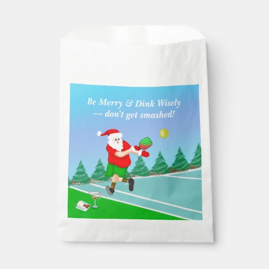 Funny Santa die Pickleball Merry Volley Xmas speel Bedankzakje (Voorkant)