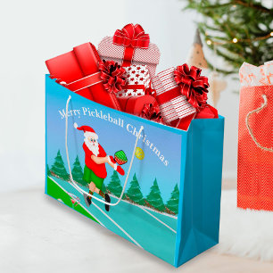 Funny Santa die Pickleball Merry Volley Xmas speel Groot Cadeauzakje