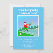 Funny Santa die Pickleball Merry Volley Xmas speel Kaart (Voorkant)