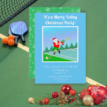 Funny Santa die Pickleball Merry Volley Xmas speel Kaart<br><div class="desc">Een grappige kerstfeestelijke uitnodiging met de kerstman die pickleball speelt,  een populaire racketsport,  is een must voor pickleball aficionados! Om alle details over uw feestdag op te nemen,  kunt u de formulering gewoon wijzigen. Er zijn partijbenodigdheden met deze leuke uitnodiging.</div>