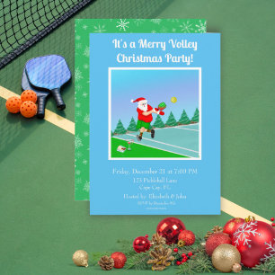 Funny Santa die Pickleball Merry Volley Xmas speel Kaart