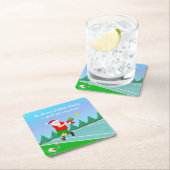 Funny Santa die Pickleball Merry Volley Xmas speel Kartonnen Onderzetters (Insitu)