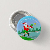 Funny Santa die Pickleball Merry Volley Xmas speel Ronde Button 3,2 Cm (Voorkant /achterkant)
