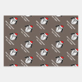 Funny Santa dog kerstinpakbladen Inpakpapier Vel (Voorkant 3)