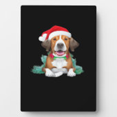 Funny santa dog Oversized T-Shirt Fotoplaat (voorkant)