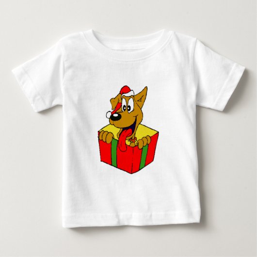 Funny Santa Doggy T-Shirt (Voorkant)