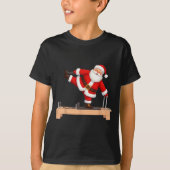 Funny Santa Doing Reformer Lates Christmas Xmas La T-shirt (Voorkant)