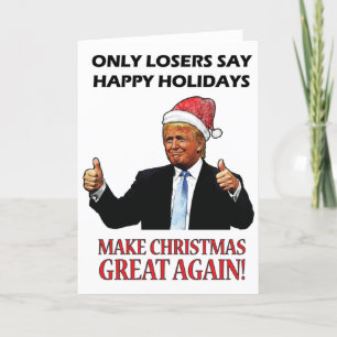 Funny Santa Donald Trump Kerstmis Feestdagen Kaart