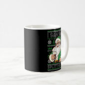 Funny Santa Drinking Beer Splitting G Christmas Ad Koffiemok (Voorkant rechts)