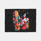 Funny Santa Driving Srt Car Xmas Pajama Christmas  Fleece Deken (Voorkant (Horizontaal))