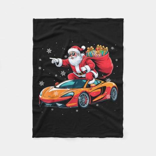 Funny Santa Driving Srt Car Xmas Pajama Christmas  Fleece Deken (Voorkant)