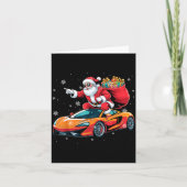 Funny Santa Driving Srt Car Xmas Pajama Christmas  Kaart (Voorkant)