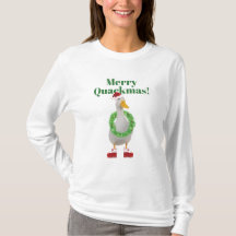 Funny Santa Duck Merry Quackmas T-Shirt