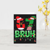 Funny Santa Elf 67 Bruh Christmas Meme Six Seven 6 Kaart (Gele Bloem)