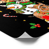 Funny Santa Elf Snowman Christmas Womens Mens Kids Poster (Hoek)