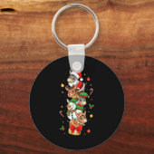Funny Santa Elf Snowman Christmas Womens Mens Kids Sleutelhanger (Voorkant)