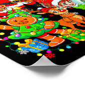 Funny Santa Elf Snowman Reindeer Gingerbread Chris Poster (Hoek)