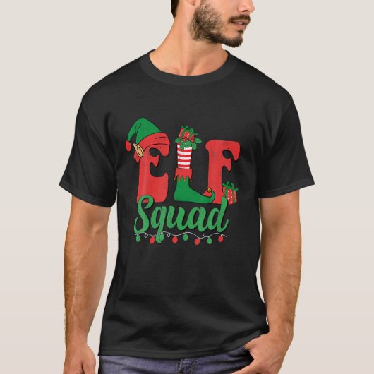 Funny Santa Elf Squad Kerstfamilie, overeenstemmin T-shirt (Voorkant)