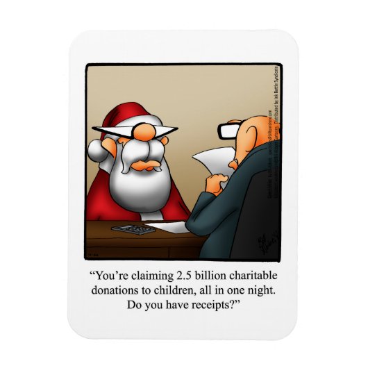 Funny Santa en de IRS Humor Magnet Gift Magneet (Verticaal)