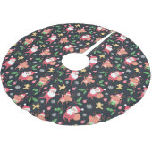 Funny Santa en Rabbits Kerstboom Rok (Gekanteld)