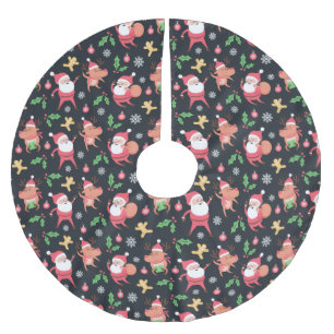 Funny Santa en Rabbits Kerstboom Rok