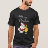 Funny Santa en Reindeer T-shirt (Voorkant)