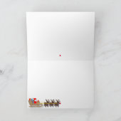 Funny Santa en Slaapse Kerstmis Kaart (Binnen)