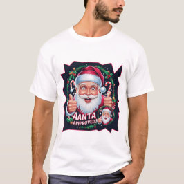Funny Santa Face – Aangepaste feestvreugde T-shirt