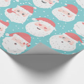 Funny Santa faceit kerstcadeautje Cadeaupapier (Hoek)