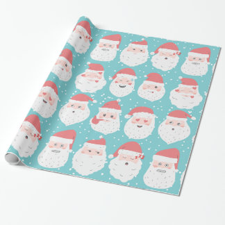 Funny Santa faceit kerstcadeautje Cadeaupapier