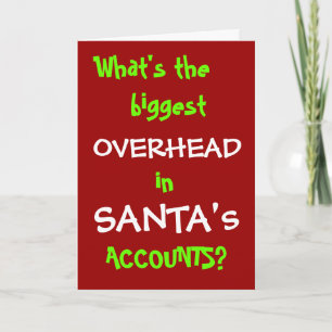 Funny Santa Financial Accounting Kerstmis Feestdagen Kaart