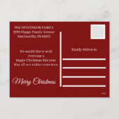 Funny Santa Fishing Christmas 2025 Elegant Script Feestdagenkaart (Achterkant)