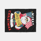 Funny Santa Fleece Deken (Voorkant (Horizontaal))
