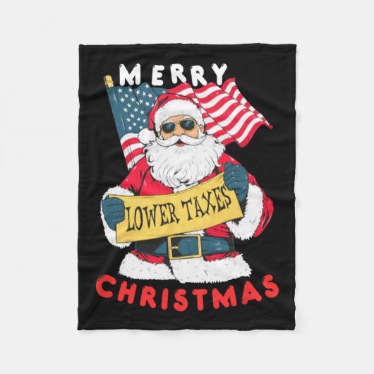 Funny Santa Fleece Deken (Voorkant)