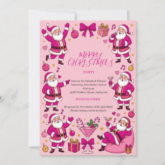 Funny Santa Friendsmas Christmas Party Party Kaart