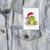 Funny Santa Frog Christmas Shirt - Cute Frog with  Button (Insitu)